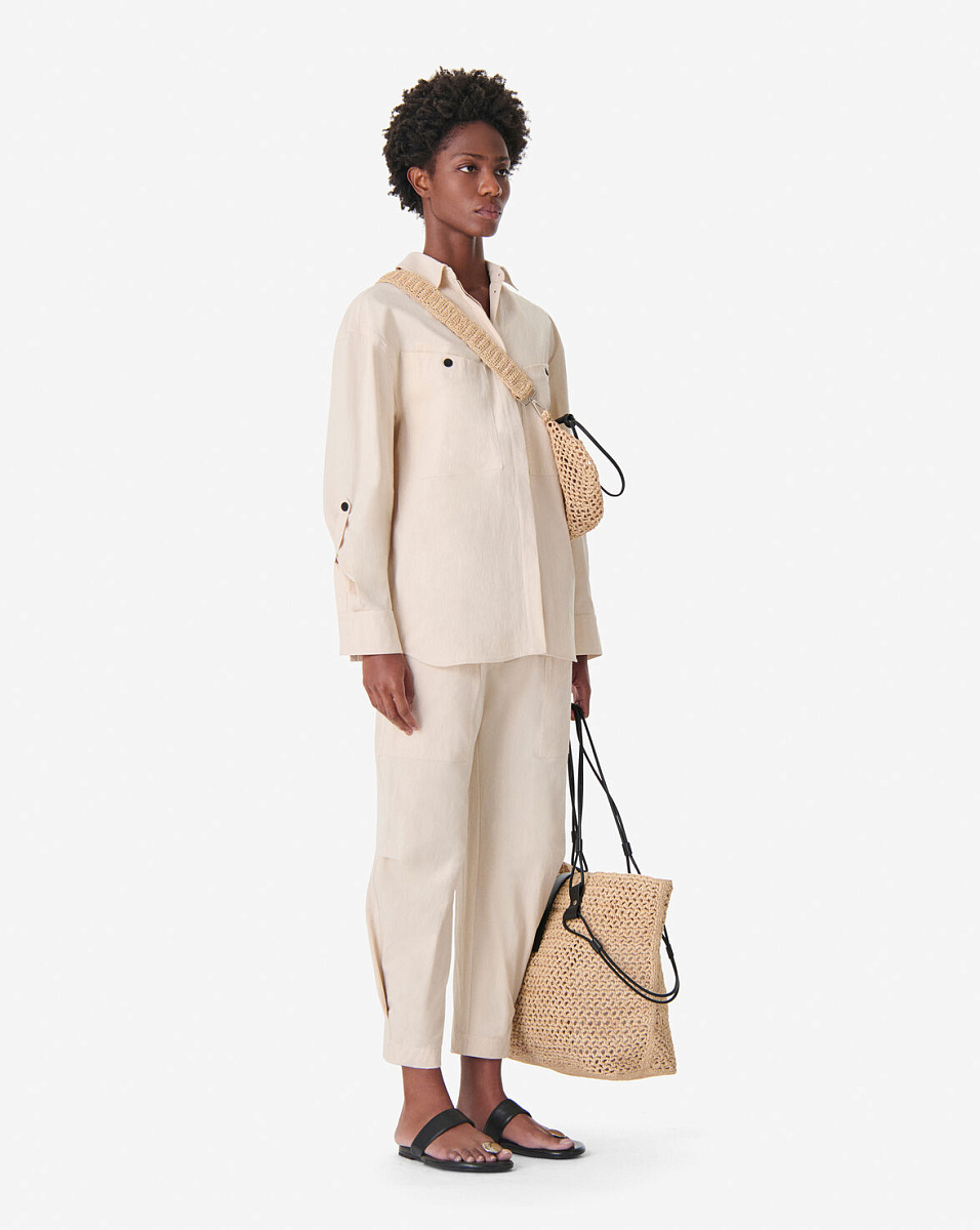 БЕЖЕВАЯ РУБАШКА СВОБОДНОГО КРОЯ JULIANNE