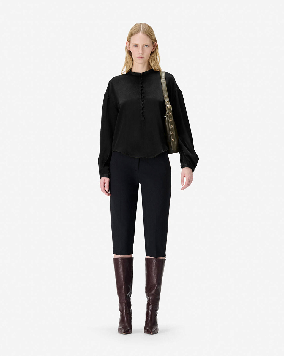 БЛУЗА С ВОРОТНИКОМ-СТОЙКОЙ EZIA