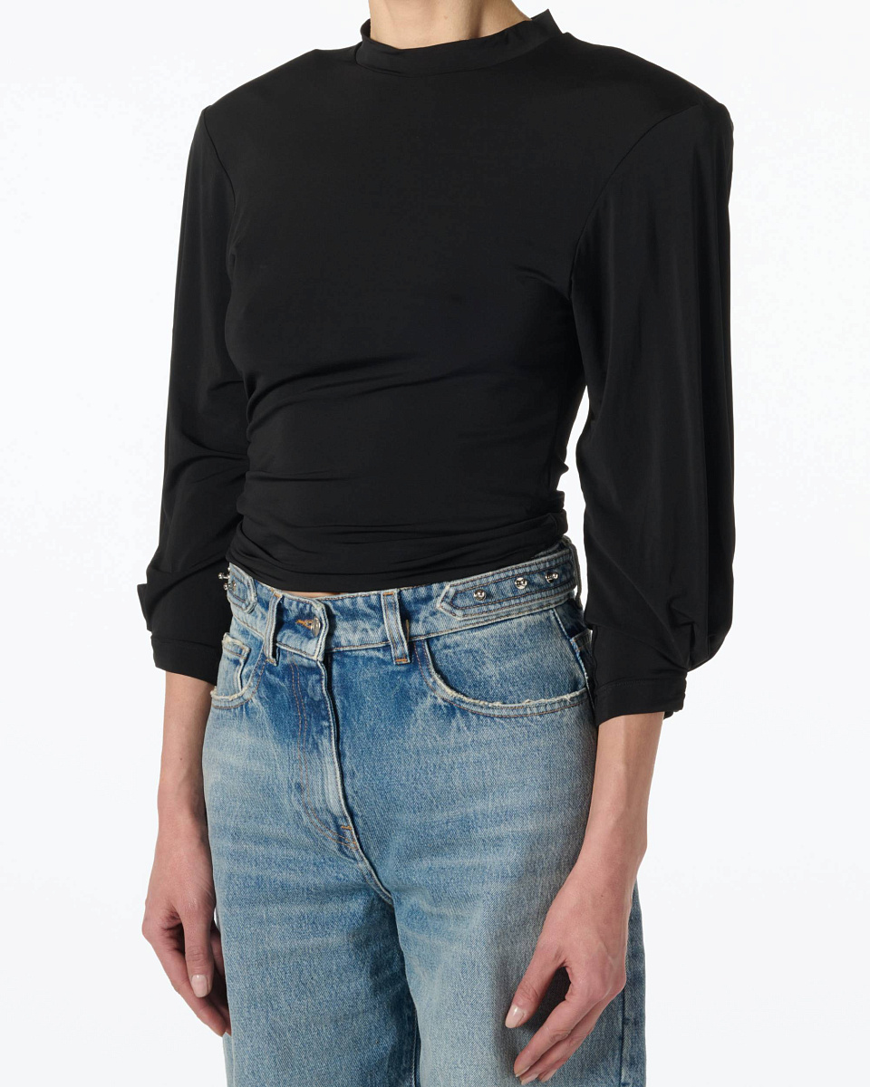 ОБЛЕГАЮЩАЯ БЛУЗА С ОБЪЕМНЫМИ РУКАВАМИ GLORIA