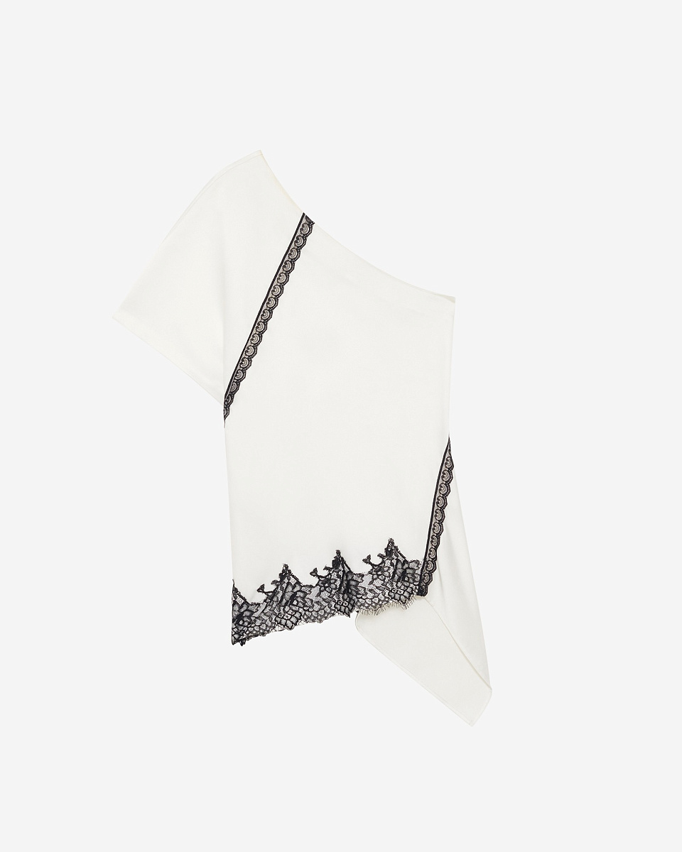 АСИММЕТРИЧНЫЙ ТОП С КРУЖЕВОМ TOPAZI