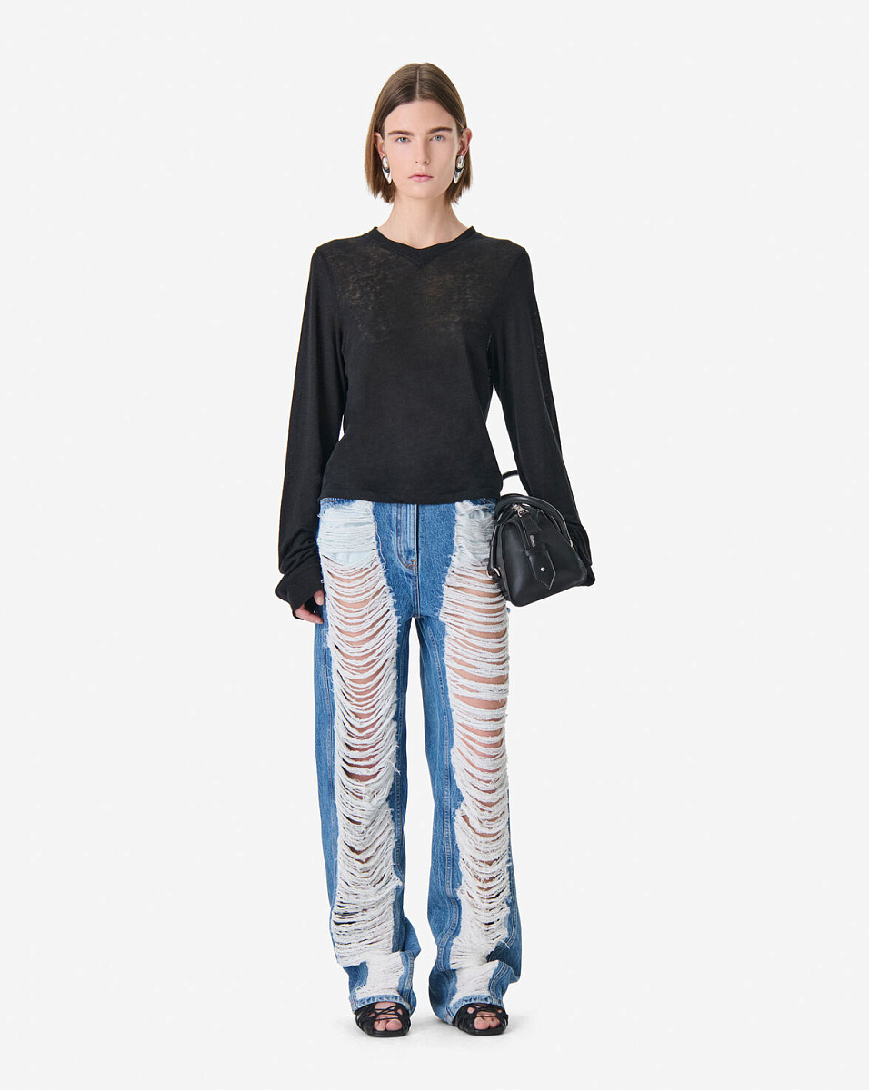 ЧЕРНЫЙ ЛЬНЯНОЙ ЛОНГСЛИВ SELHY