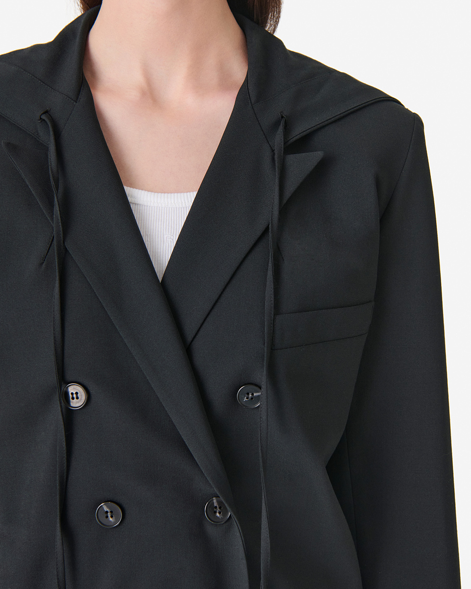 ПИДЖАК ПРЯМОГО КРОЯ С КАПЮШОНОМ ALULA