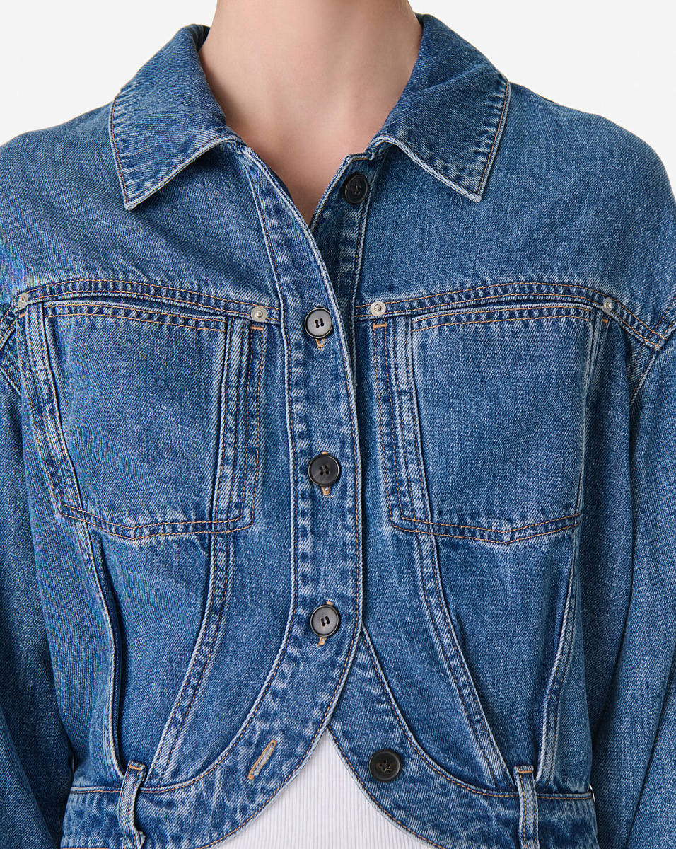 КУРТКА ИЗ СТРУЯЩЕГОСЯ ДЕНИМА JAKY