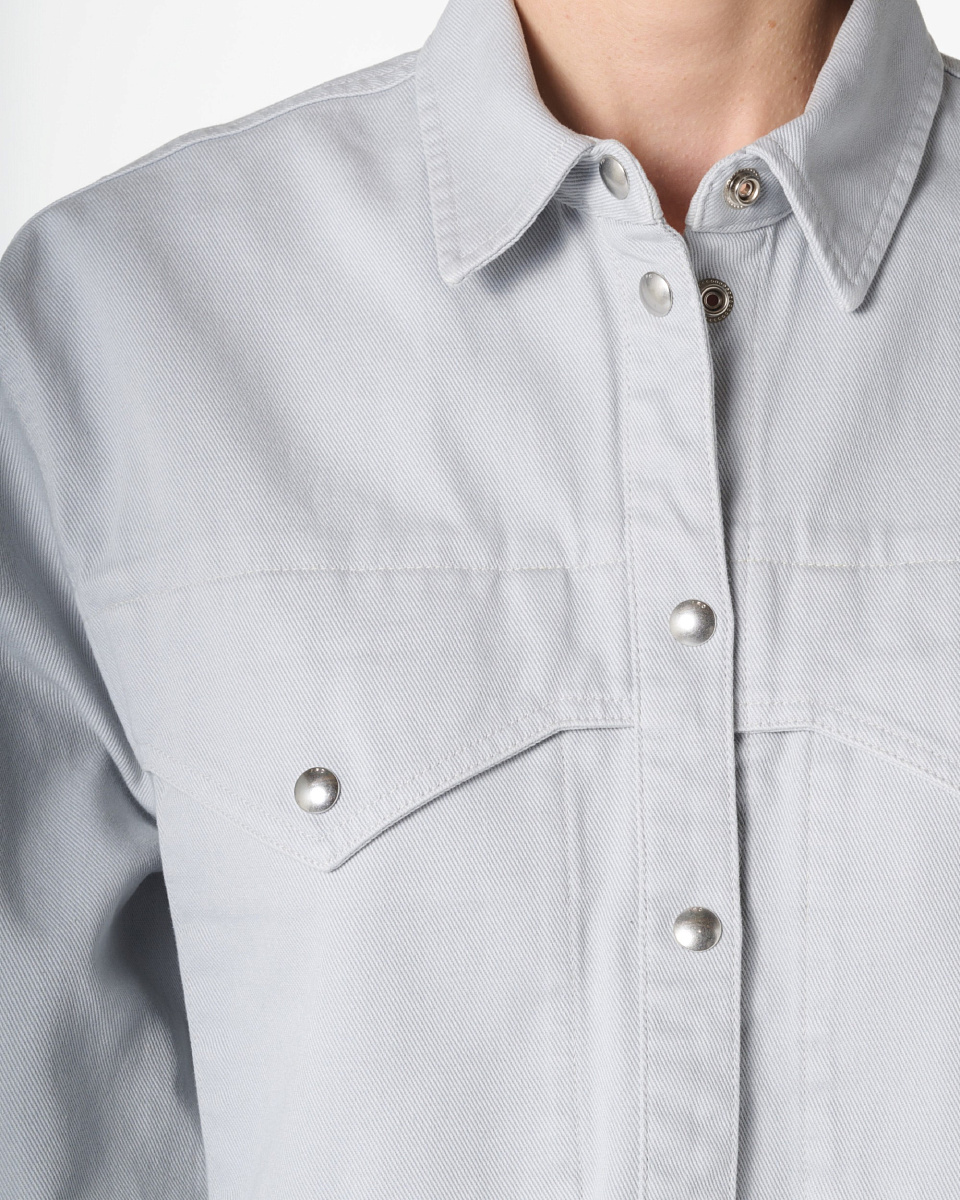 ВЕРХНЯЯ РУБАШКА ИЗ ДЕНИМА В СЕРОМ ЦВЕТЕ ANTONIA