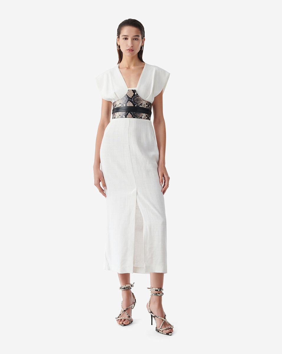 ДЛИННОЕ ПЛАТЬЕ С V-ОБРАЗНЫМ ВЫРЕЗОМ COSSA