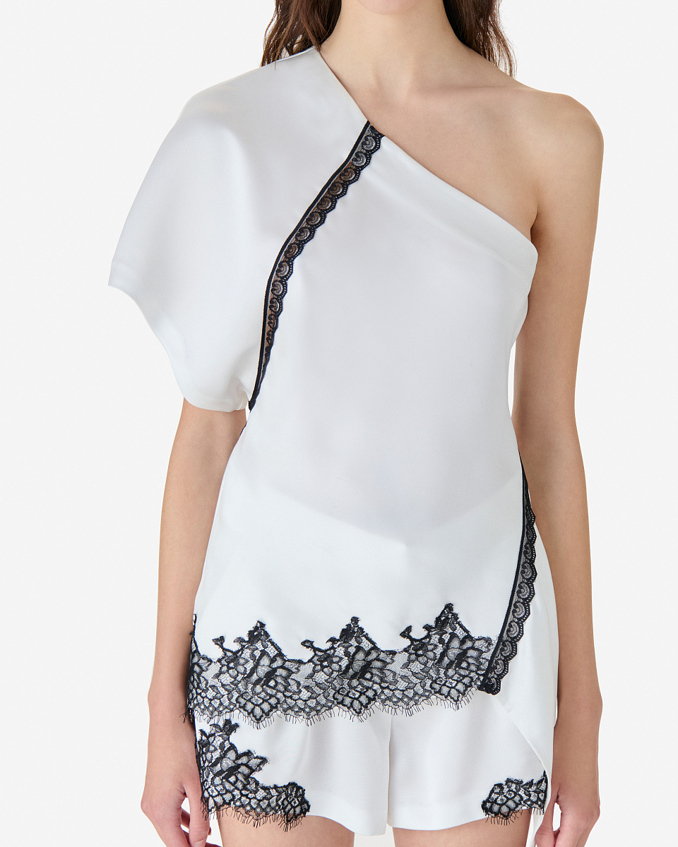 АСИММЕТРИЧНЫЙ ТОП С КРУЖЕВОМ TOPAZI