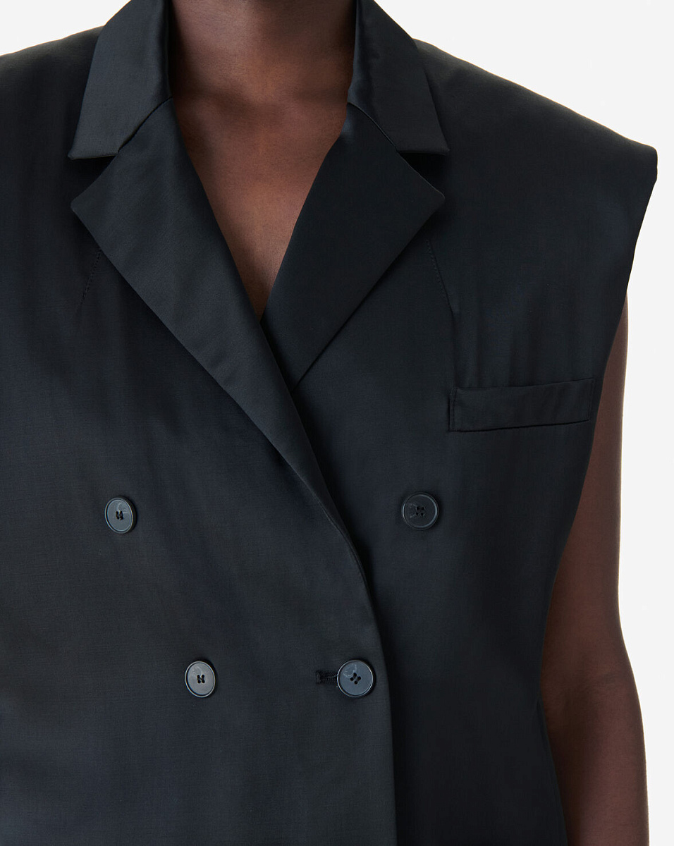 ЧЕРНЫЙ КОСТЮМНЫЙ ЖИЛЕТ DUNA