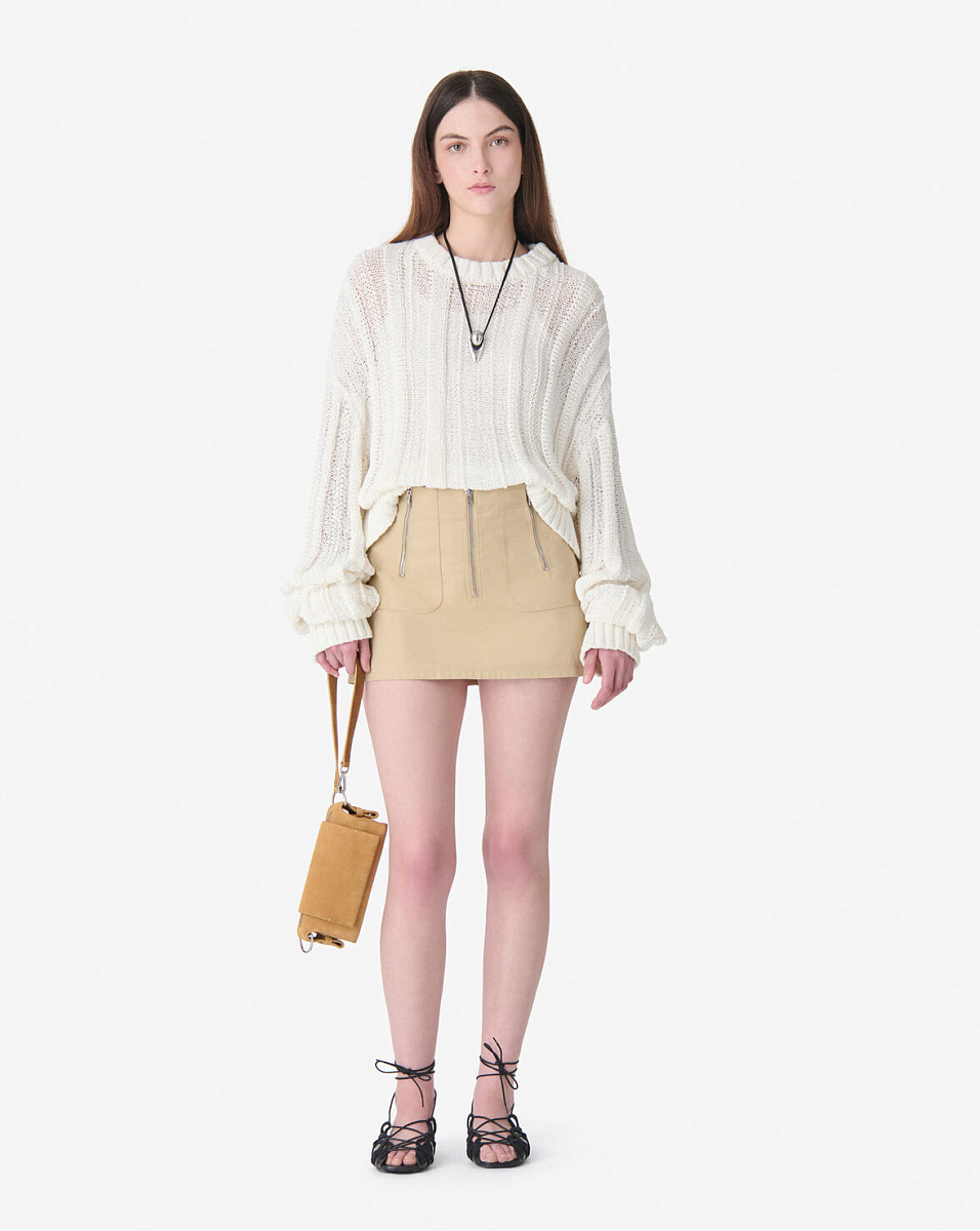 БЕЖЕВАЯ ЮБКА-МИНИ ZITHA