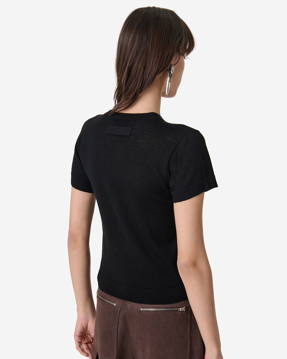 ЧЕРНЫЙ ТРИКОТАЖНЫЙ ТОП IDILLE