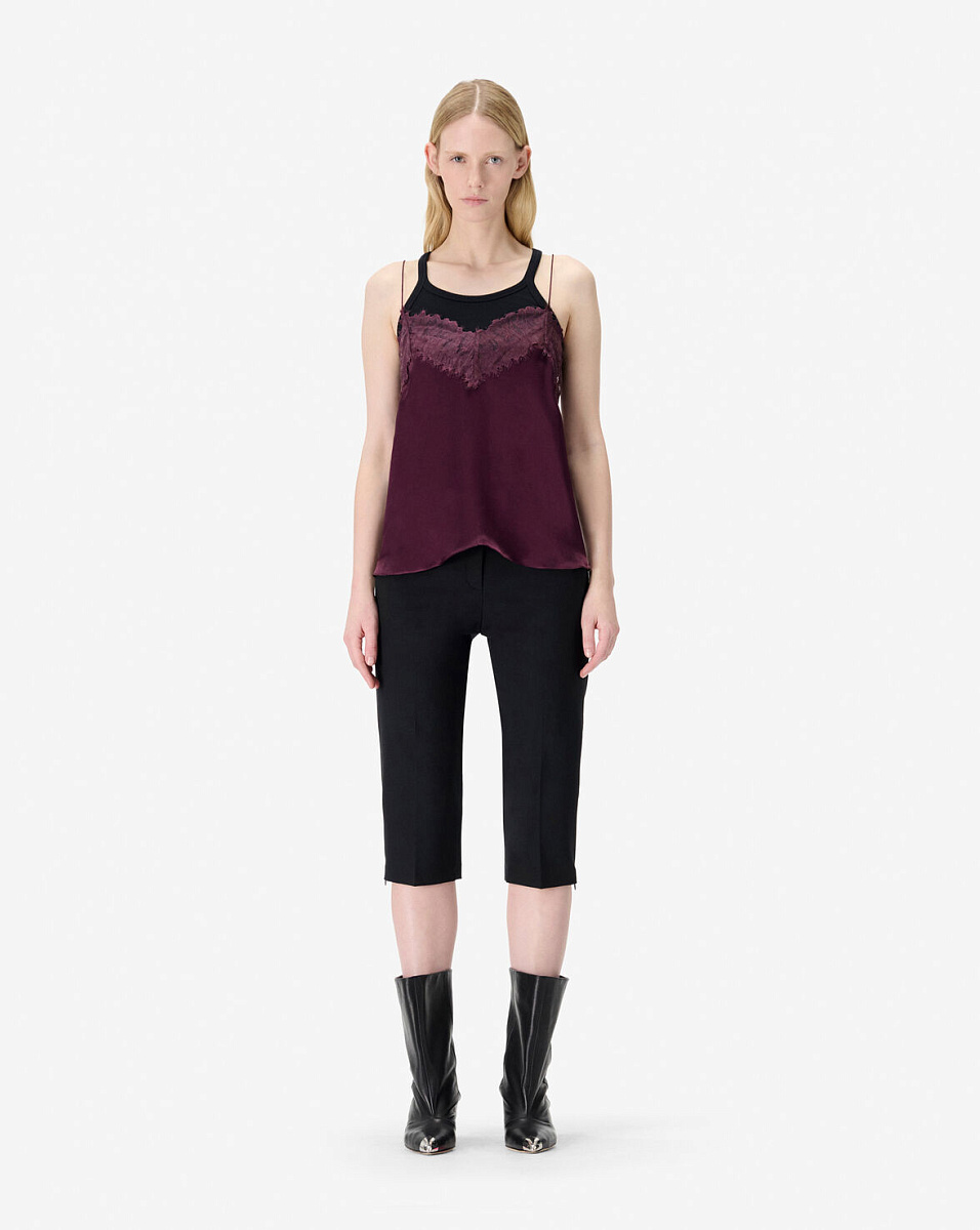 ШЕЛКОВЫЙ ТОП С КРУЖЕВОМ NEWIN