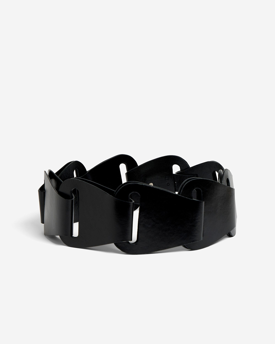 ЧЕРНЫЙ РЕМЕНЬ ИЗ КОЖИ ORIGAMI