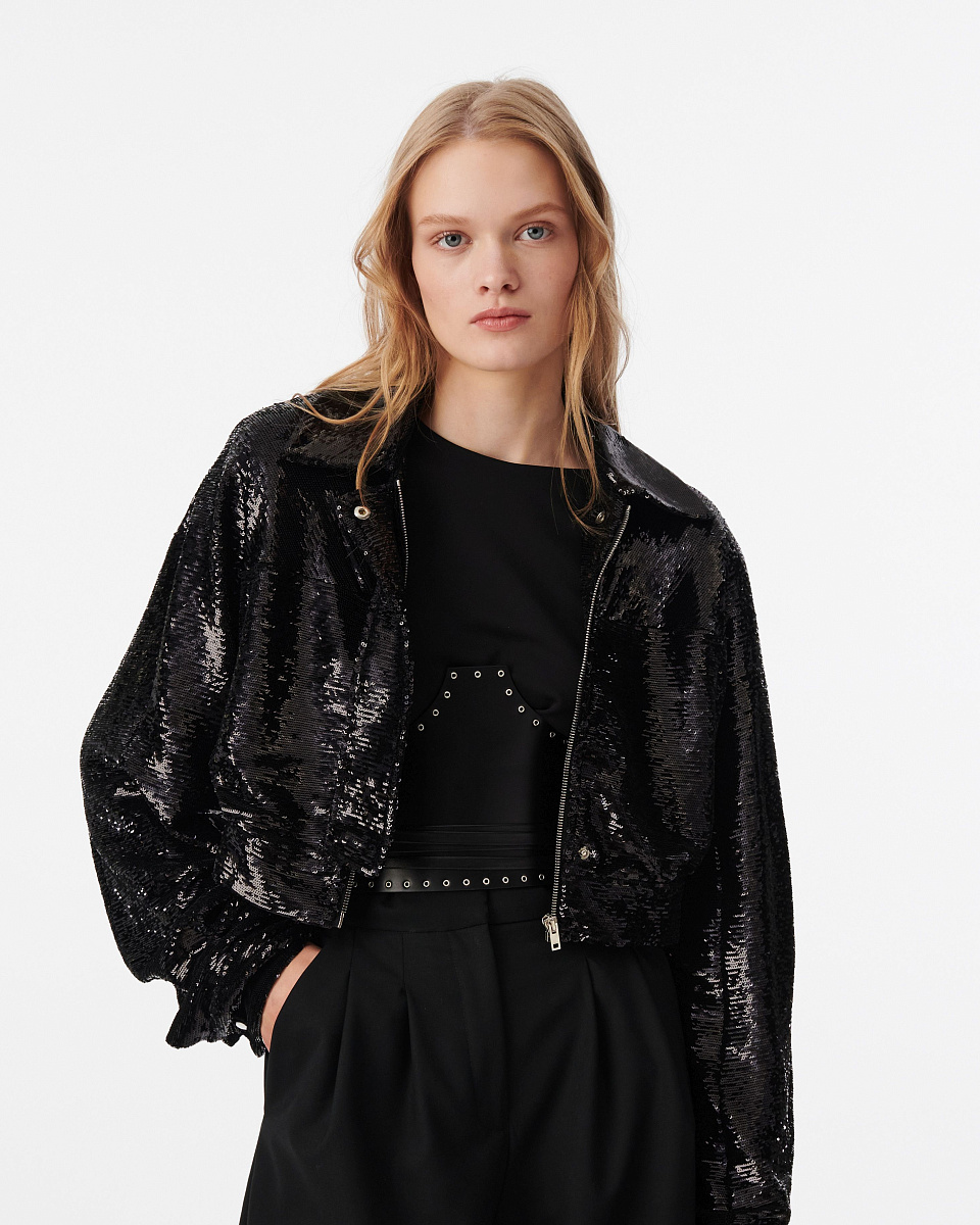 КУРТКА С ОТДЕЛКОЙ ПАЙЕТКАМИ NOSSA