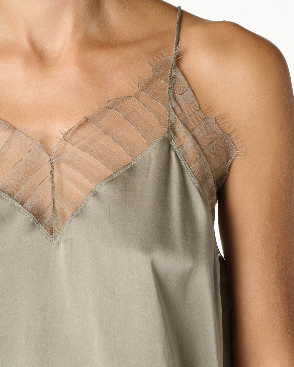 ШЕЛКОВЫЙ ТОП В ОЛИВКОВОМ ЦВЕТЕ BERWYN