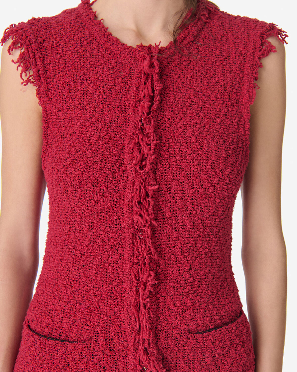КРАСНЫЙ ЖИЛЕТ С БАХРОМОЙ SHANNY