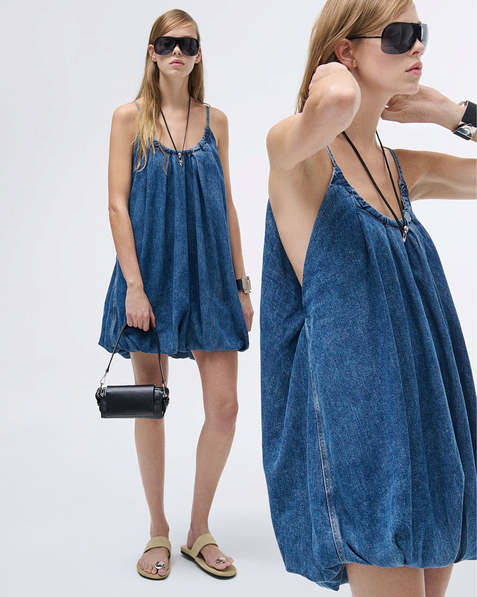 ПЛАТЬЕ-БАЛЛОН ИЗ ДЕНИМА JUSTINA