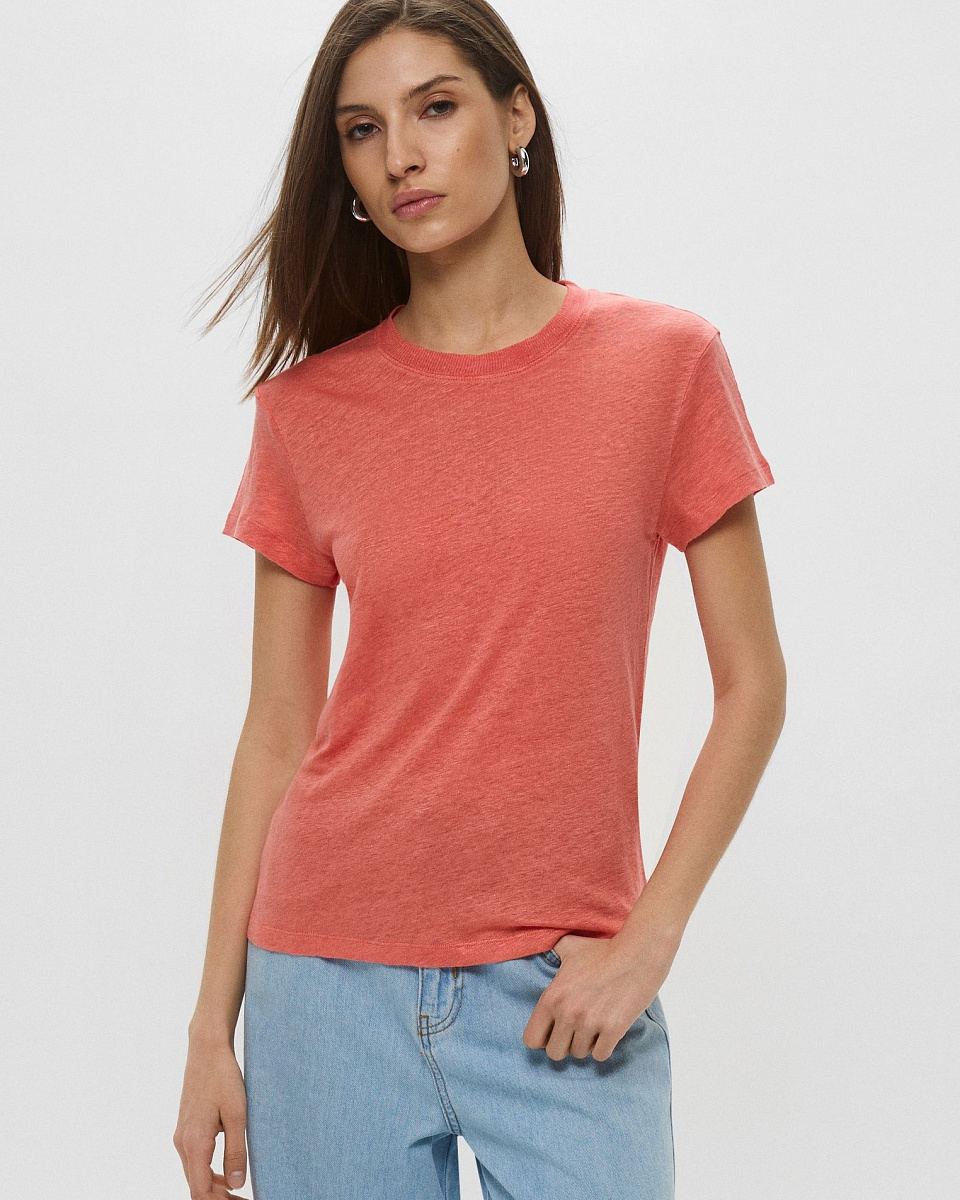 ЛЬНЯНАЯ ФУТБОЛКА С КРУГЛЫМ ВЫРЕЗОМ THIRD