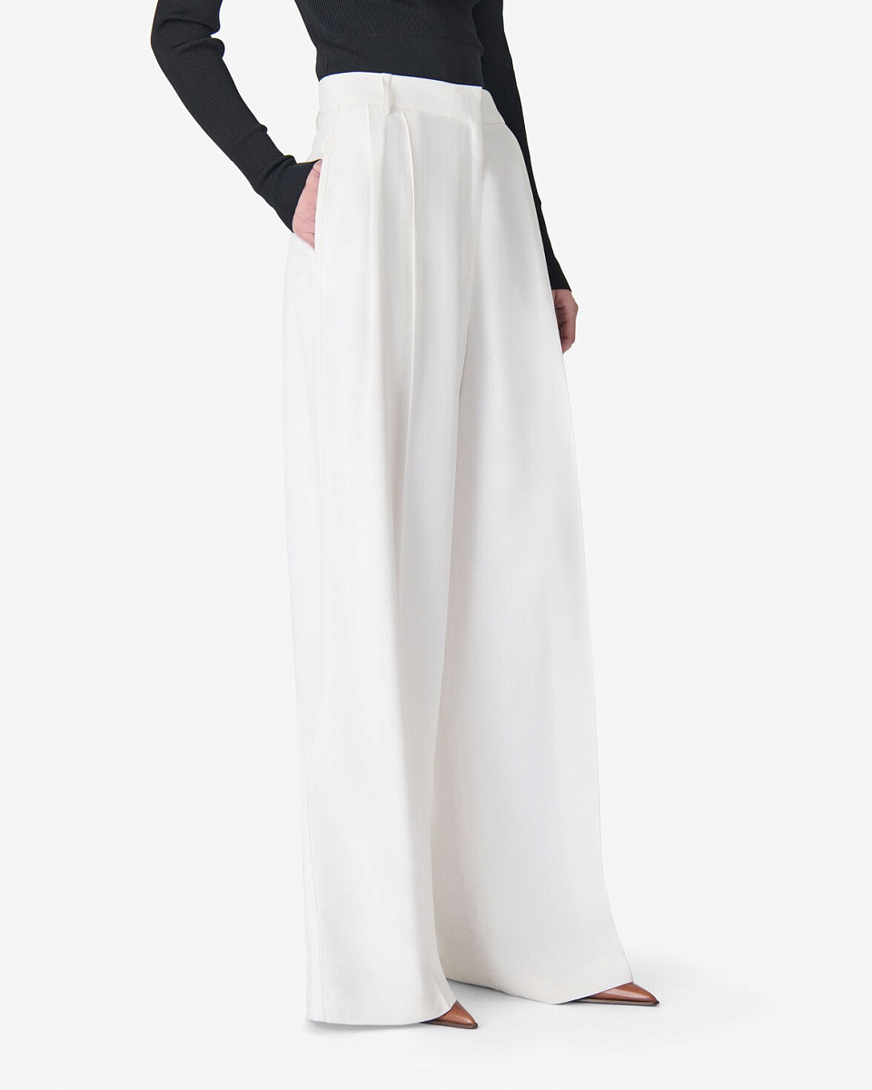БЕЛЫЕ БРЮКИ С ВЫСОКОЙ ПОСАДКОЙ HELIS