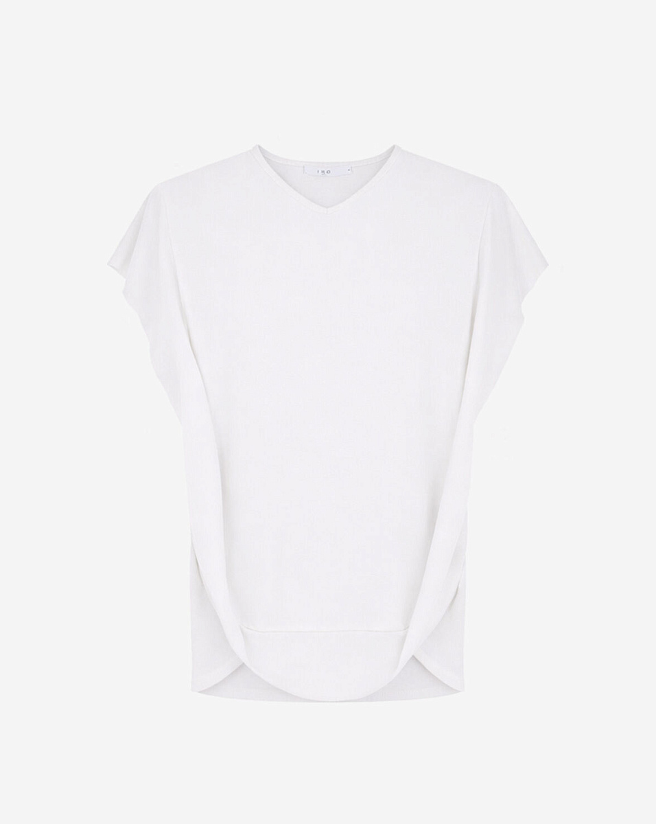 БЕЛОЕ СТРУЯЩЕЕСЯ ПЛАТЬЕ-ФУТБОЛКА ASLAN