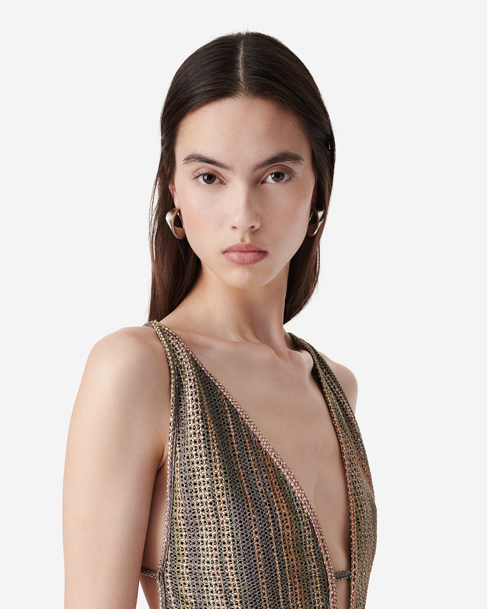 ДЛИННОЕ ПЛАТЬЕ С V-ОБРАЗНЫМ ВЫРЕЗОМ EMMAN