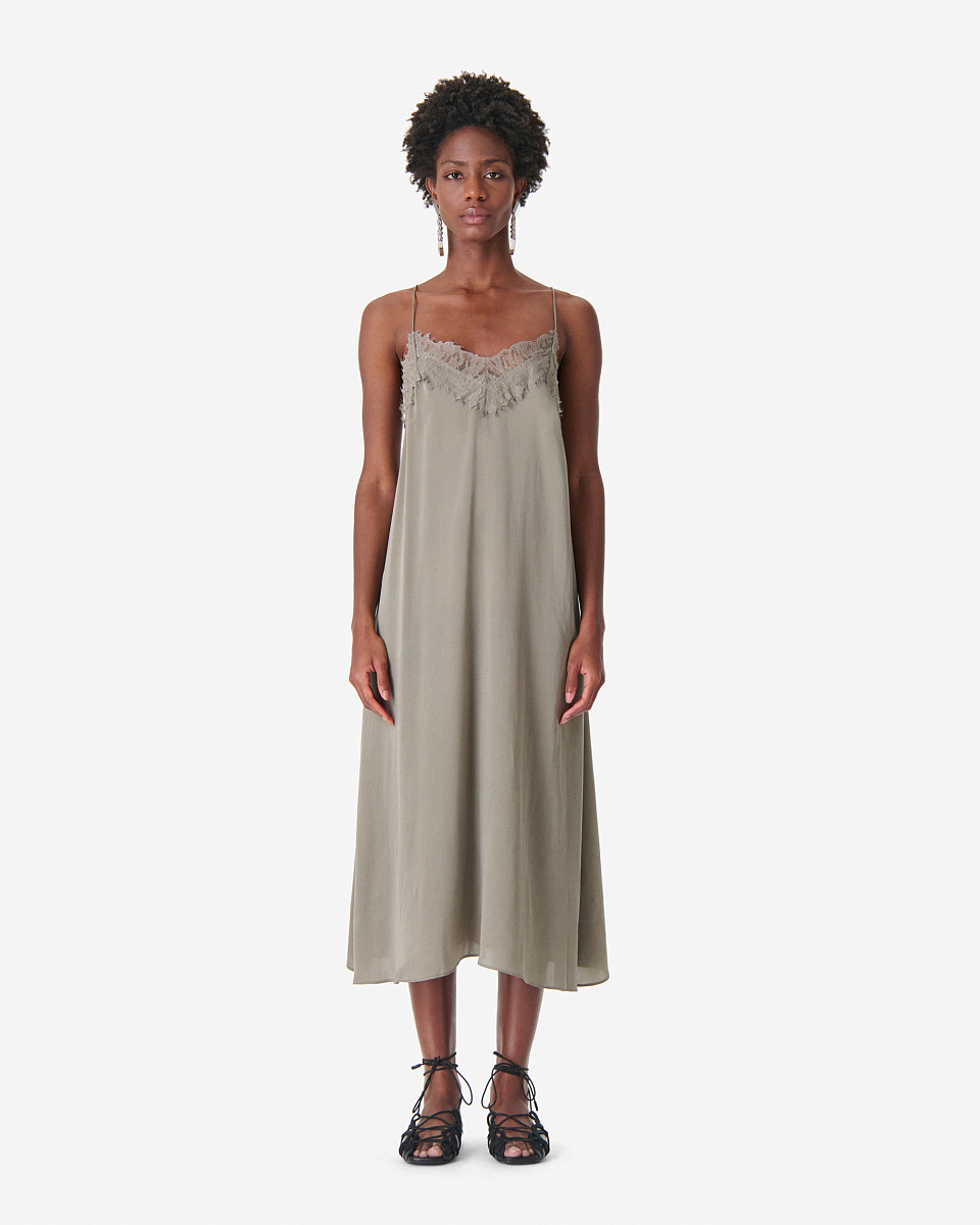 ШЕЛКОВОЕ ПЛАТЬЕ С КРУЖЕВОМ BAILAR