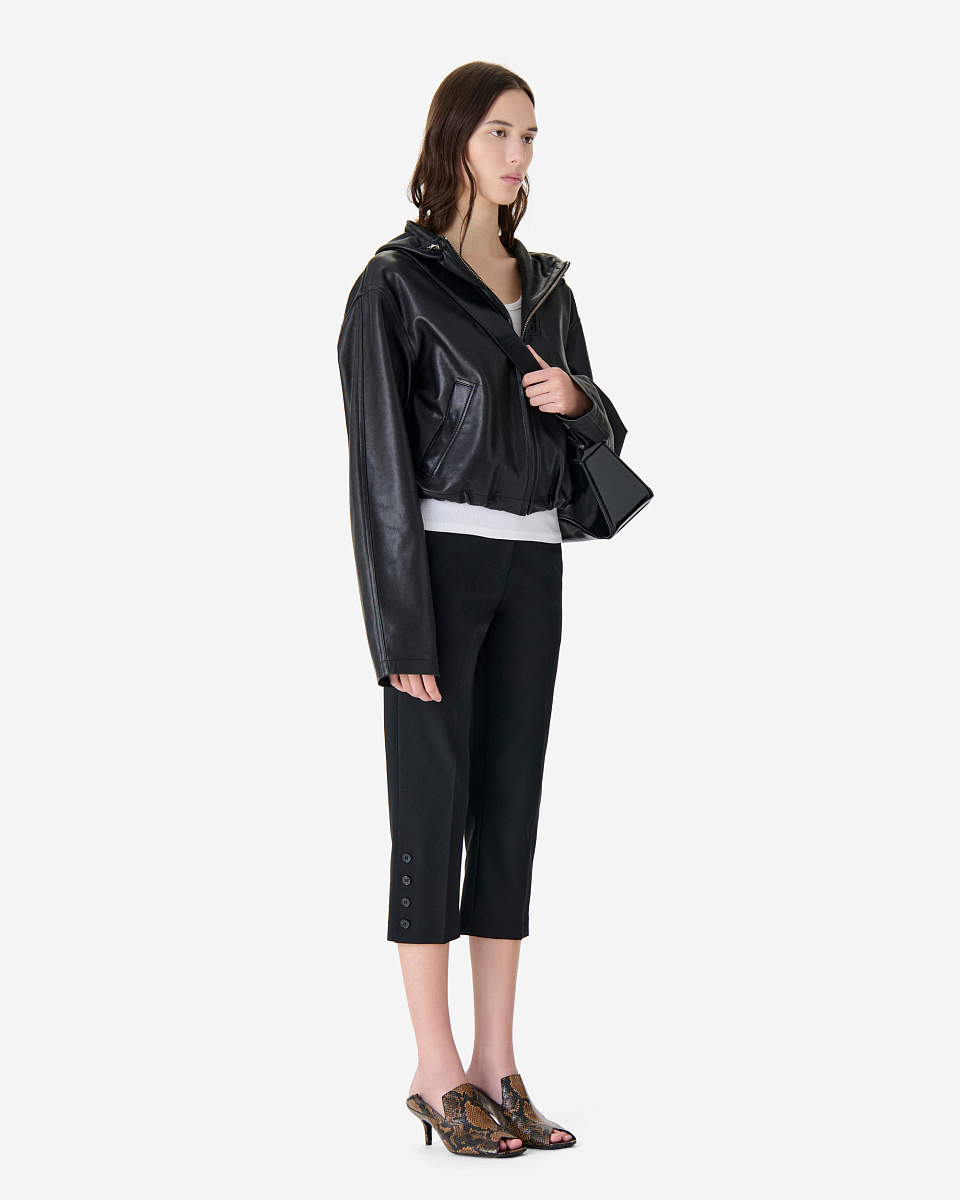 КУРТКА ИЗ КОЖИ С КАПЮШОНОМ TULUM