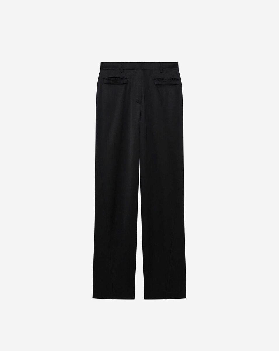 ЧЕРНЫЕ БРЮКИ ШИРОКОГО КРОЯ DAMURY