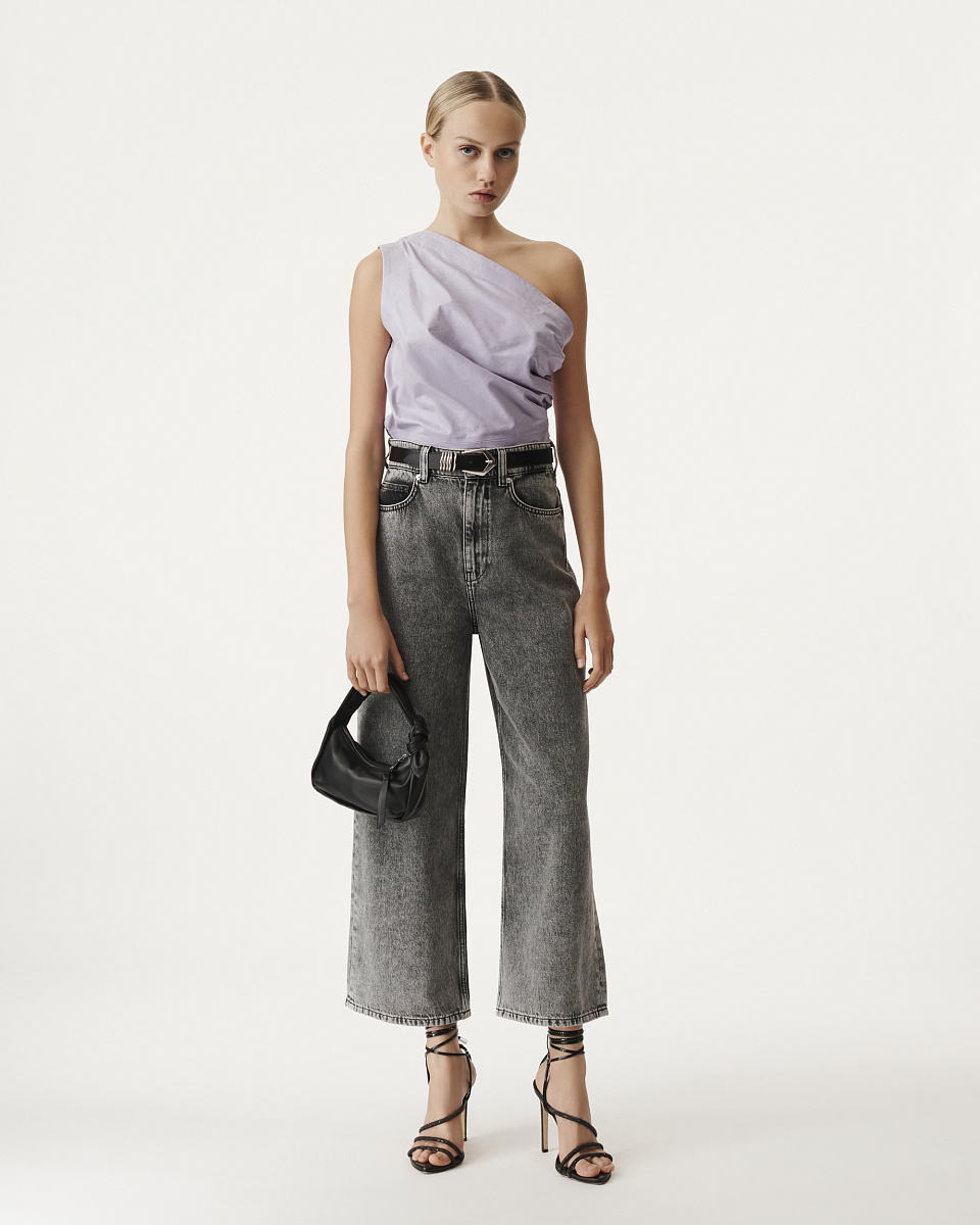 ДЖИНСЫ С ВЫЦВЕТШИМ ЭФФЕКТОМ И ВЫСОКОЙ ПОСАДКОЙ DEVI