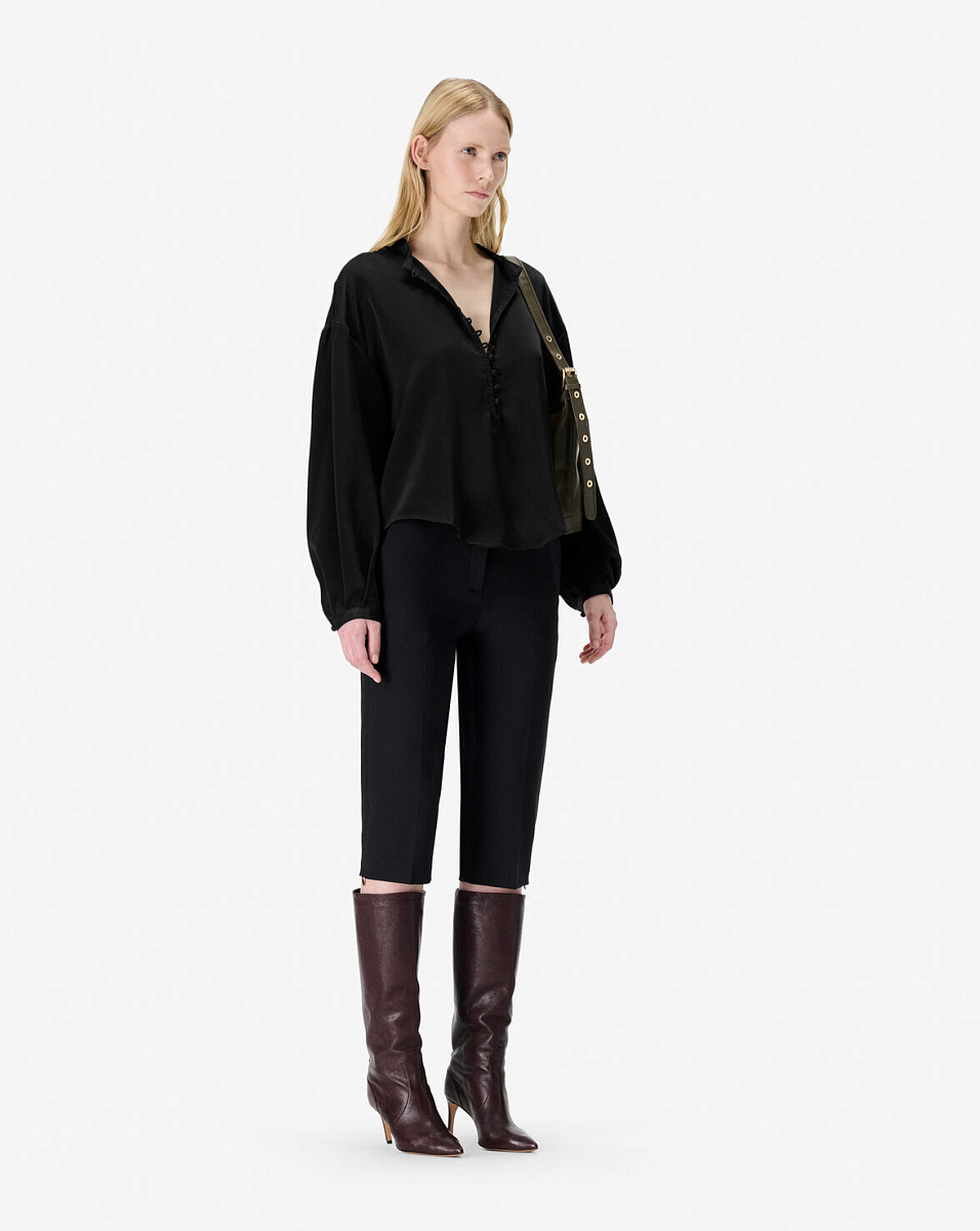 БЛУЗА С ВОРОТНИКОМ-СТОЙКОЙ EZIA