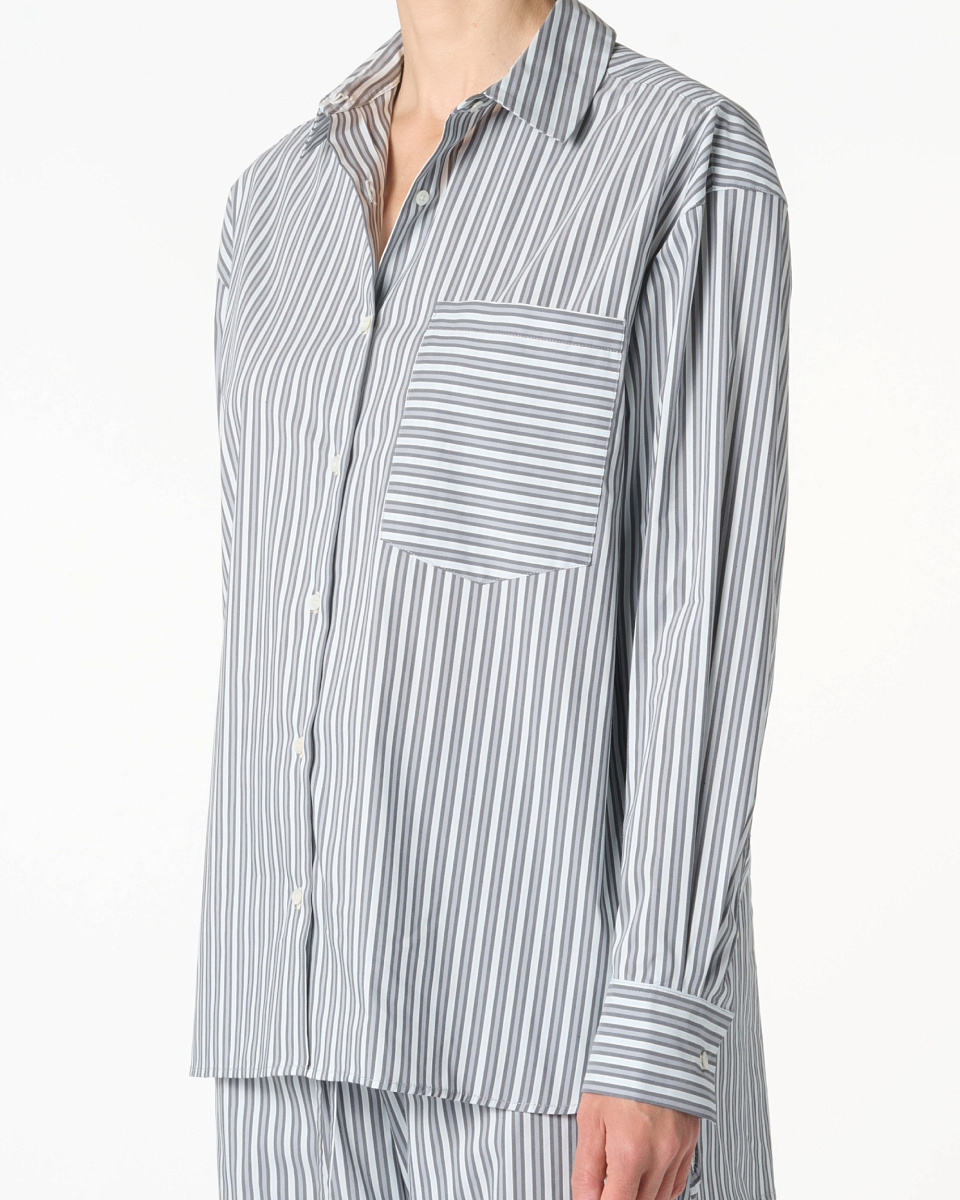 РУБАШКА В ГОЛУБУЮ ПОЛОСКУ LASMY