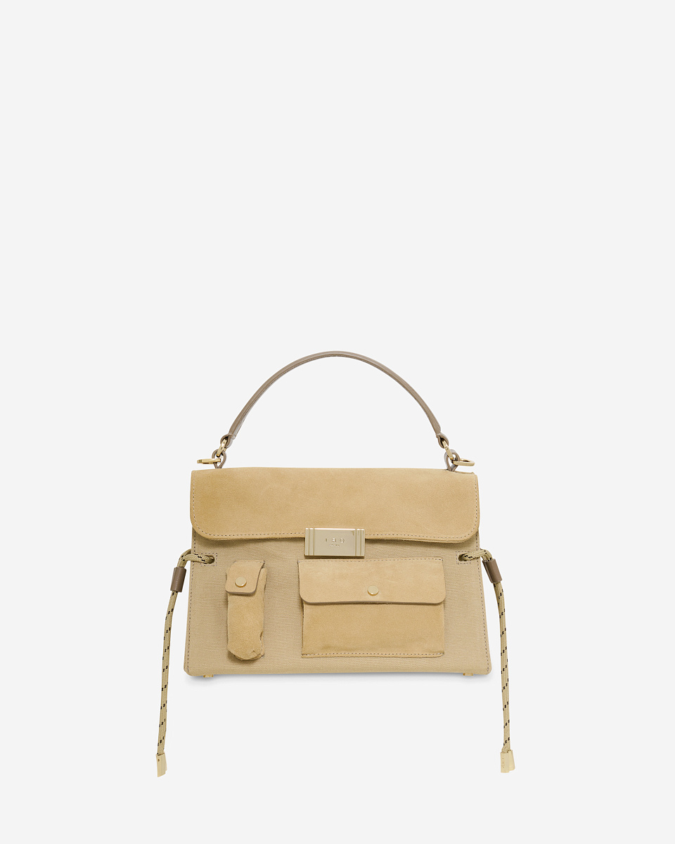 СУМКА НА ПЛЕЧО ИЗ ХОЛЩОВОЙ ТКАНИ IRO NOMAD TOILE