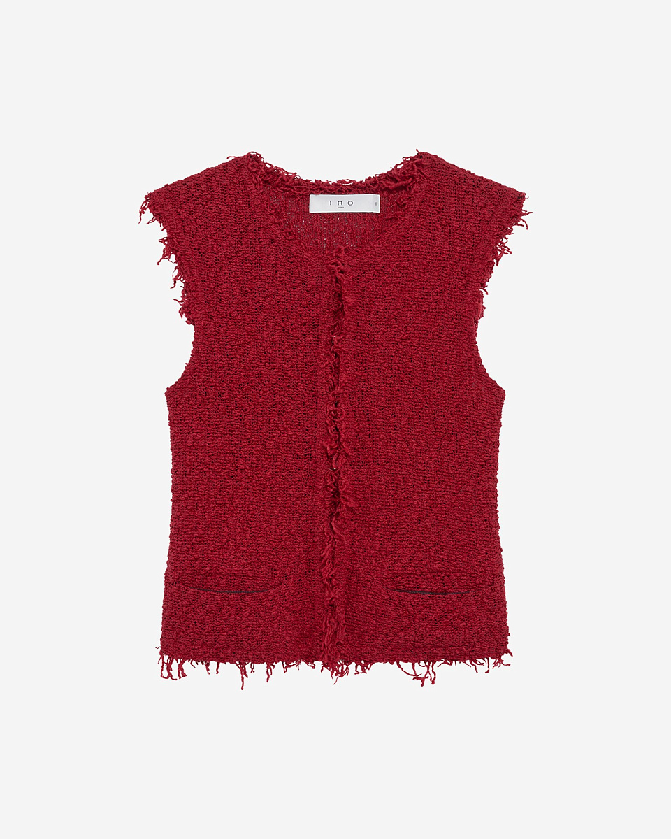 КРАСНЫЙ ЖИЛЕТ С БАХРОМОЙ SHANNY